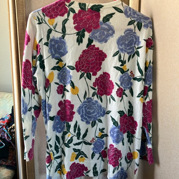 FINAL MARKDOWN Merona Floral cardigan large - Picture 7 of 11